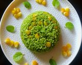 A picture of step 4 of Corn palak rice.