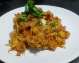 A picture of step 5 of Ropa vieja (chicken leftovers recipe).