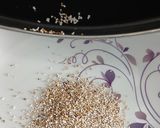 A picture of step 8 of Amaranth or Rajgira Halwa.