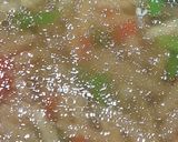 A picture of step 1 of Pasta with green veggies and schezwan chutney.