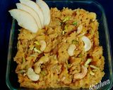 A picture of step 8 of Apple halwa 🍎.