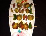 A picture of step 5 of Aloo hariyali tikka.