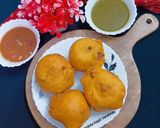 A picture of step 4 of Bread Pakoda.