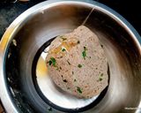 A picture of step 1 of Kuttu ki Roti.