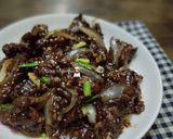 Gambar langkah 7 resipi Mongolian Beef Stir-Fry.