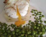 Foto del paso 6 de la receta: Bacalao con guisantes y huevo poché