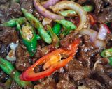 Gambar langkah 6 resipi Daging sambal kicap bersantan.