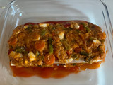 Lasaña de verduras con atún y huevo