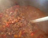 A picture of step 5 of Bolognese Ragu with Spaghetti.