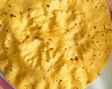 A picture of step 1 of Masala papad.
