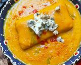 A picture of step 9 of Red Lentil Velouté with Scallions and Habanero Peppers.