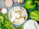 Creamy Cashew Cilantro Paneer (no oil)