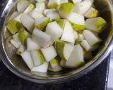 A picture of step 1 of Babugosha mint juice.