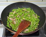 四季豆炒豬肉絲的食譜步驟5照片