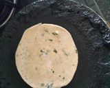 A picture of step 2 of Palak roti.