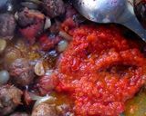 A picture of step 1 of Kofta Balls with Hummus Moutabal.