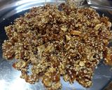 A picture of step 5 of Dates crunchy bite/ laddu.
