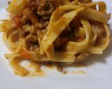 Foto del paso 9 de la receta Nidos de pasta a la boloñesa