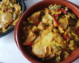 Foto del paso 7 de la receta: Verduras en amarillo con huevo cuajado