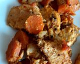 A picture of step 5 of My Mustard Chicken, carrots and Tomato Bake 😃.