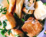 Hình bước làm 2 của món Đậu phụ rán tẩm hành