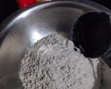 A picture of step 1 of Overnight no-knead artisan bread.