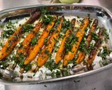 Une image de l'étape 15 de Carottes fanes confites au miel sauce ricotta, skyr et coriandre.