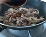A picture of step 7 of Ginger pork (shogayaki) with secret ingredient.