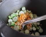 A picture of step 2 of Ridge gourd subji.