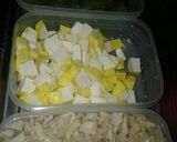 Foto langkah ke 2 dari resep Pepes Usus Tahu Tanpa Daun Pisang.