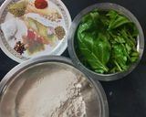 A picture of step 1 of Masala Palak Luchai(Jain Food).