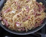 A picture of step 3 of Carbonara.