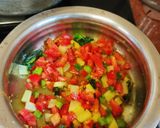 A picture of step 2 of Khari Bhaat.