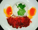 รูปขั้นตอนการทำที่ 9 ของ ข้าวไก่แดงไข่ต้มลาวา