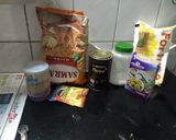 A picture of step 1 of Anniversary chocolate vanila cake.