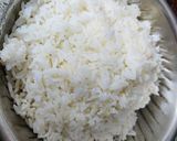 A picture of step 1 of Lemon rice from leftover rice.