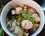 Foto langkah ke 5 dari resep Sup Bakso Lohoa Tanpa Tepung.