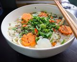 Hình bước làm 1 của món Bánh canh chay
