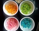 A picture of step 3 of Rainbow modak / laddu.