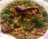 A picture of step 4 of Dudhi chane ki dal ki sabji.