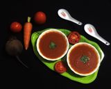 A picture of step 9 of Tomato Beetroot Carrot Soup.