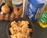A picture of step 1 of Chickpea and lentil burger.