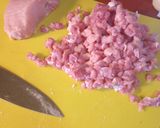 A picture of step 1 of Pepper, Pork, and Onion, Ramen.