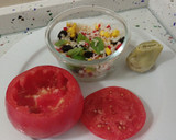Foto del paso 7 de la receta: Tomate rosa relleno de ensalada de arroz