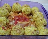 Foto langkah ke 5 dari resep Bola Bola Nasi Kuning Omelete Asam Manis.