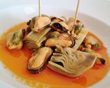 Foto del paso 5 de la receta Mejillones y alcachofas en escabeche