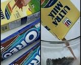 Foto langkah ke 1 dari resep Cake coklat oreo (cuma pakai 2 bahan Oreo & susu ultra).