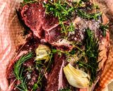 A picture of step 1 of Sous vide leg of lamb.