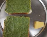 A picture of step 1 of Spinach N Corn Cheesy Toast.