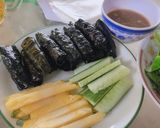 A picture of step 4 of Bò lá lốt.